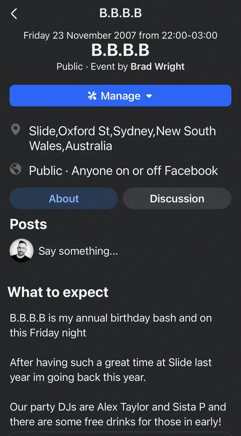 B.B.B.B 2007 invitation